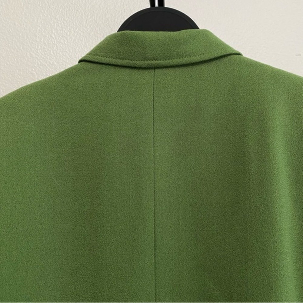 Vtg Women's Green Wool Short Coat 12P Heritage Old Money Academia Retro - Picture 7 of 10